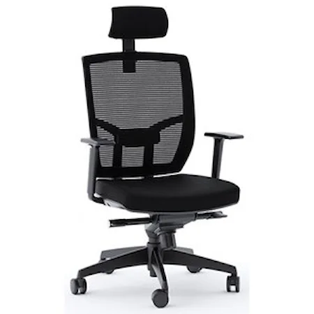 Fabric Task Chair with Black Base